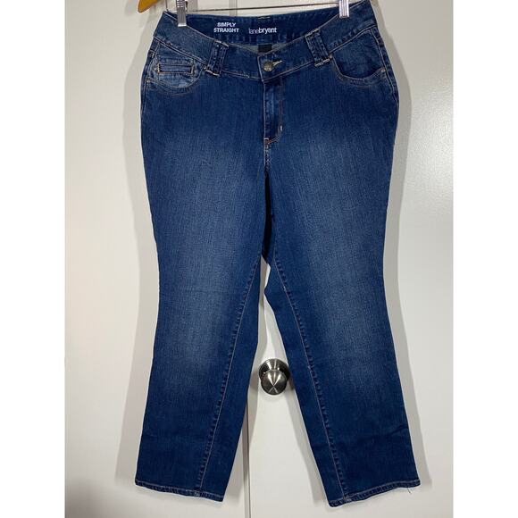 Lane Bryant Simply Straight Dark Blue Jeans Size 14 Petite - Picture 6 of 7